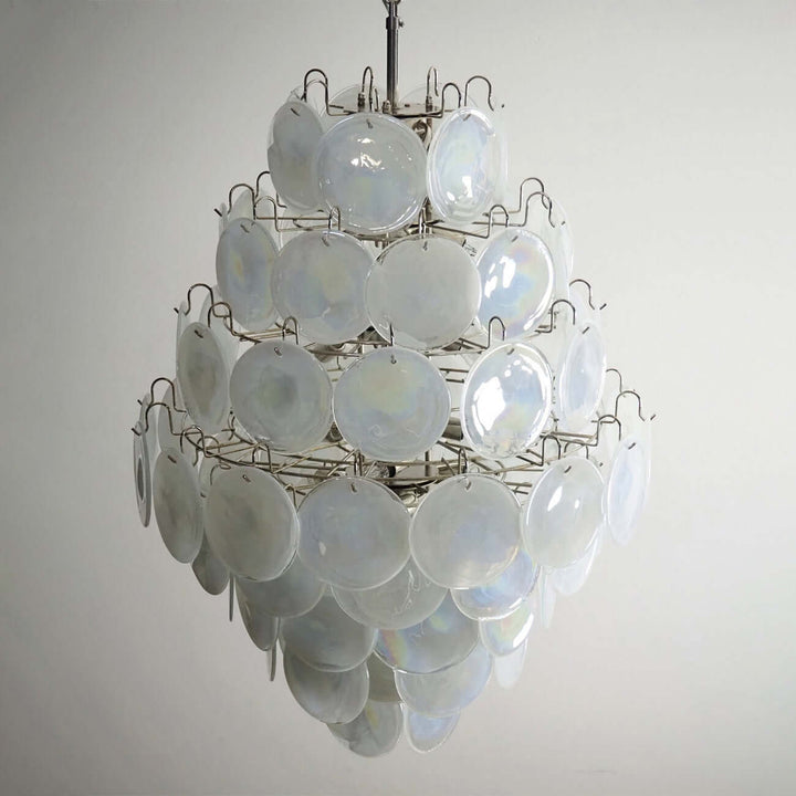 Murano Disk Chandelier 30" – French Retro Light Luxury Lighting