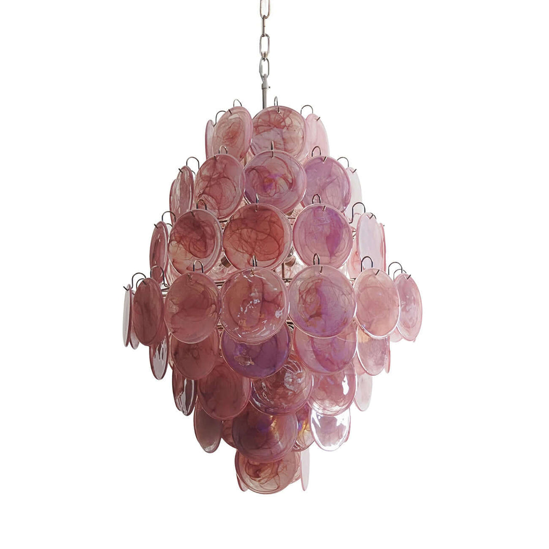 Murano Disk Chandelier 30" – French Retro Light Luxury Lighting