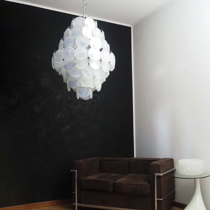 Murano Disk Chandelier 30" – French Retro Light Luxury Lighting