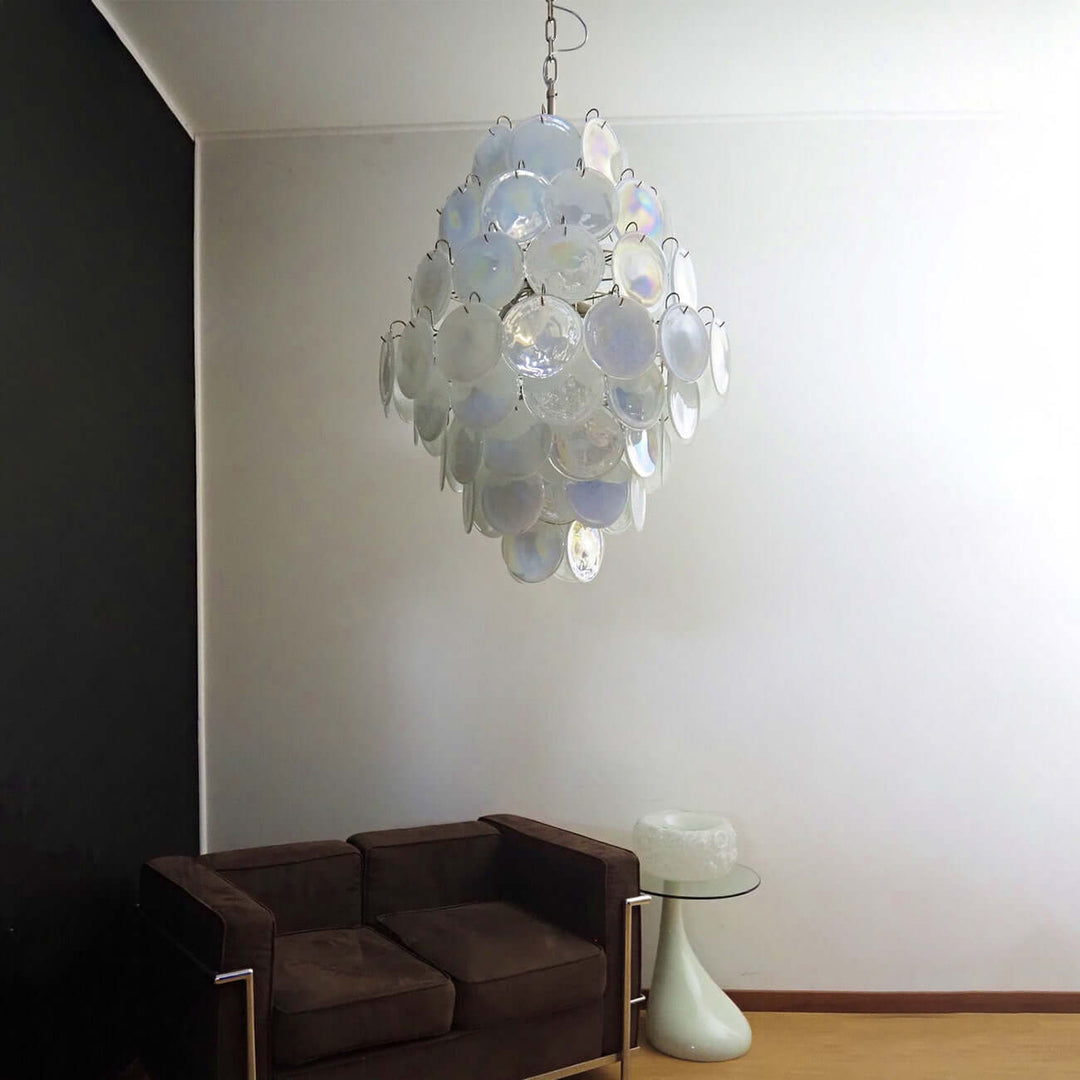 Murano Disk Chandelier 30" – French Retro Light Luxury Lighting