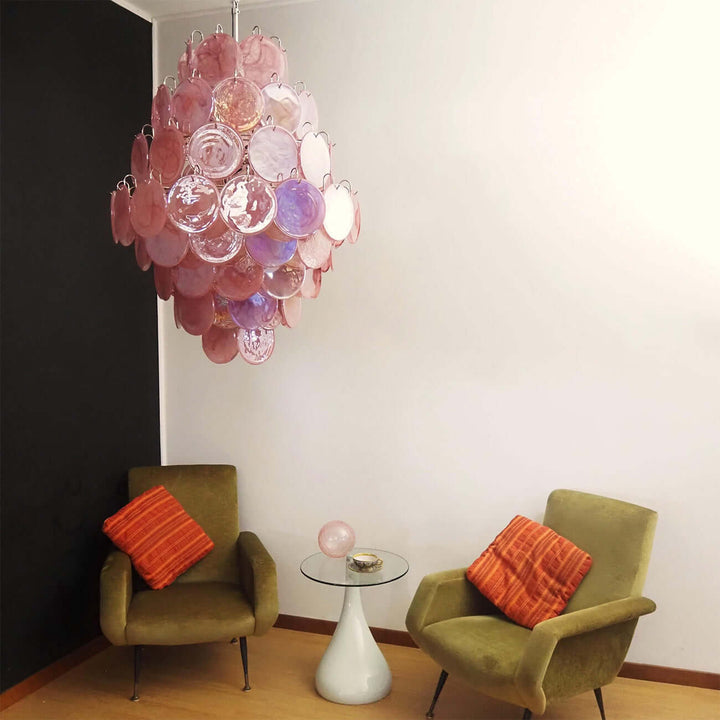 Murano Disk Chandelier 30" – French Retro Light Luxury Lighting