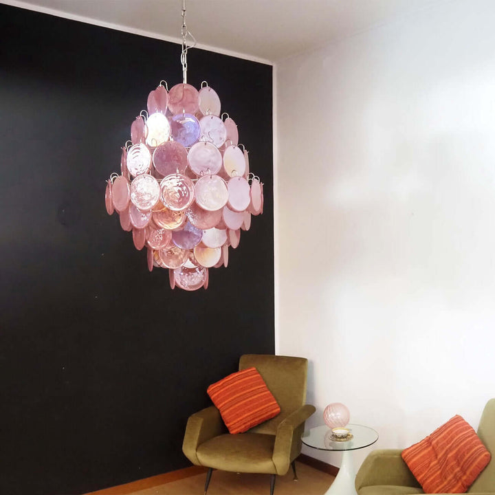 Murano Disk Chandelier 30" – French Retro Light Luxury Lighting
