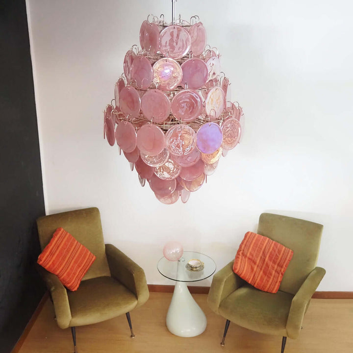 Murano Disk Chandelier 30" – French Retro Light Luxury Lighting