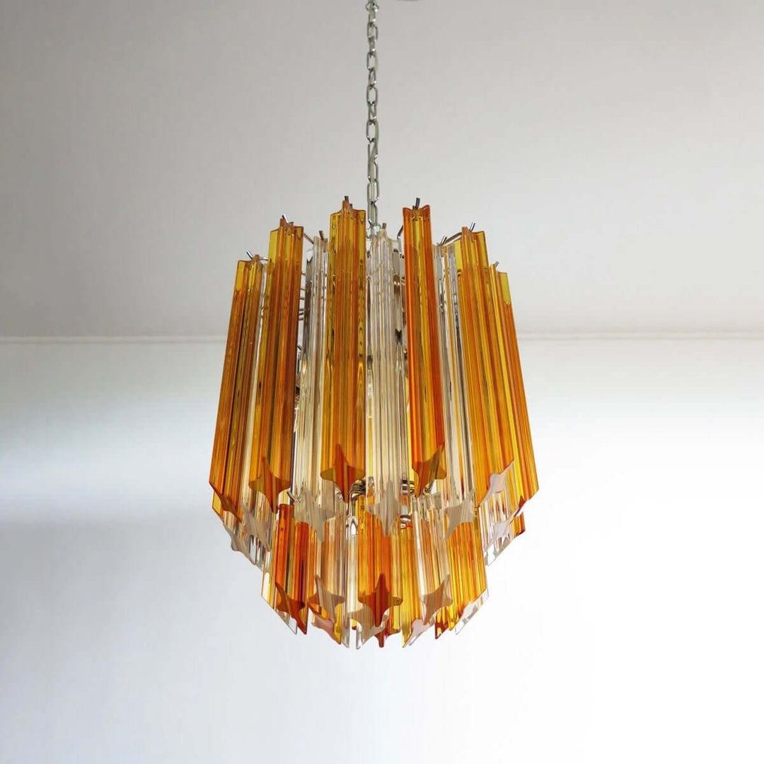 Murano Prisms Chandelier 12" โ French Luxury Art Deco Light