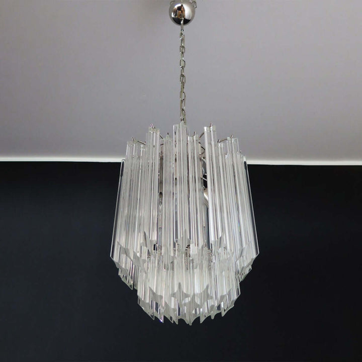 Murano Prisms Chandelier 12" โ French Luxury Art Deco Light