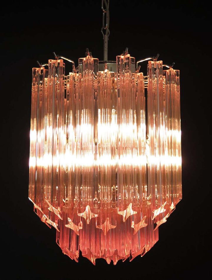 Murano Prisms Chandelier 12" โ French Luxury Art Deco Light