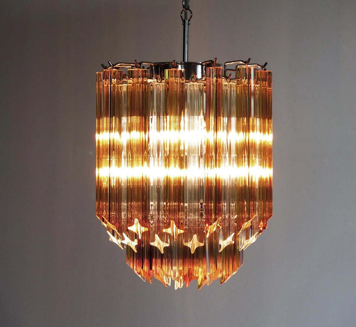 Murano Prisms Chandelier 12" โ French Luxury Art Deco Light