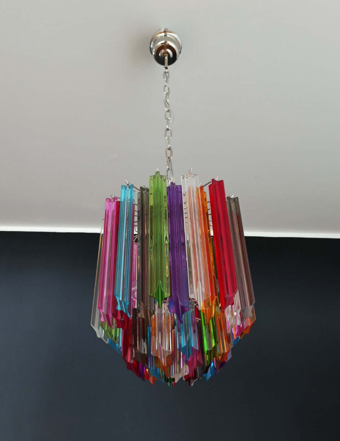 Murano Prisms Chandelier 12" โ French Luxury Art Deco Light