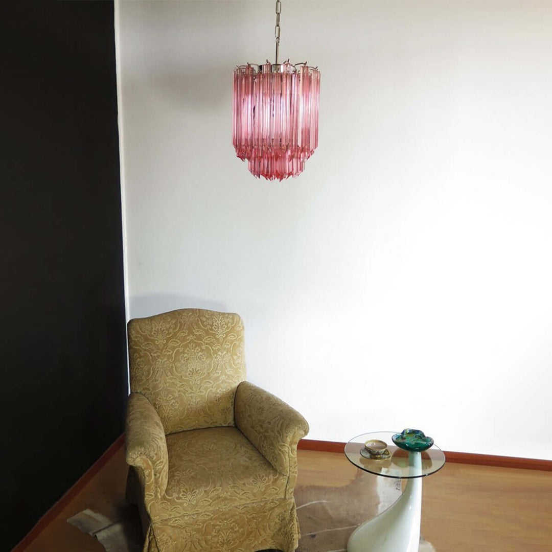 Murano Prisms Chandelier 12" โ French Luxury Art Deco Light