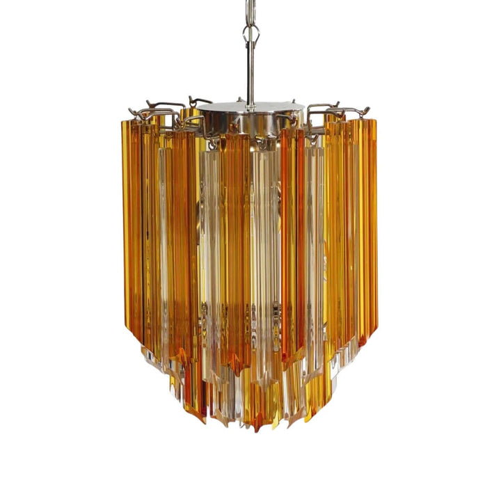 Murano Prisms Chandelier 12" โ French Luxury Art Deco Light