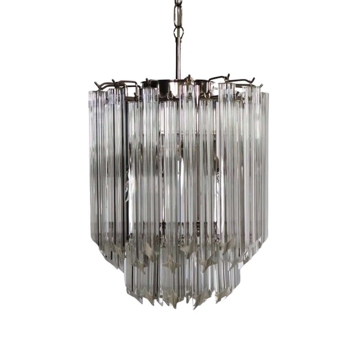 Murano Prisms Chandelier 12" โ French Luxury Art Deco Light