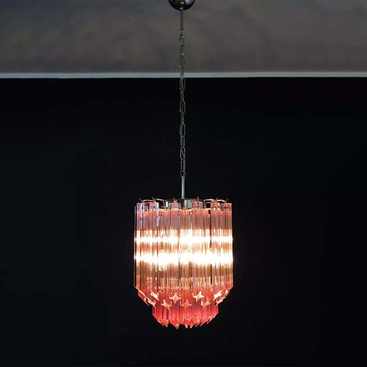 Murano Prisms Chandelier 12" โ French Luxury Art Deco Light