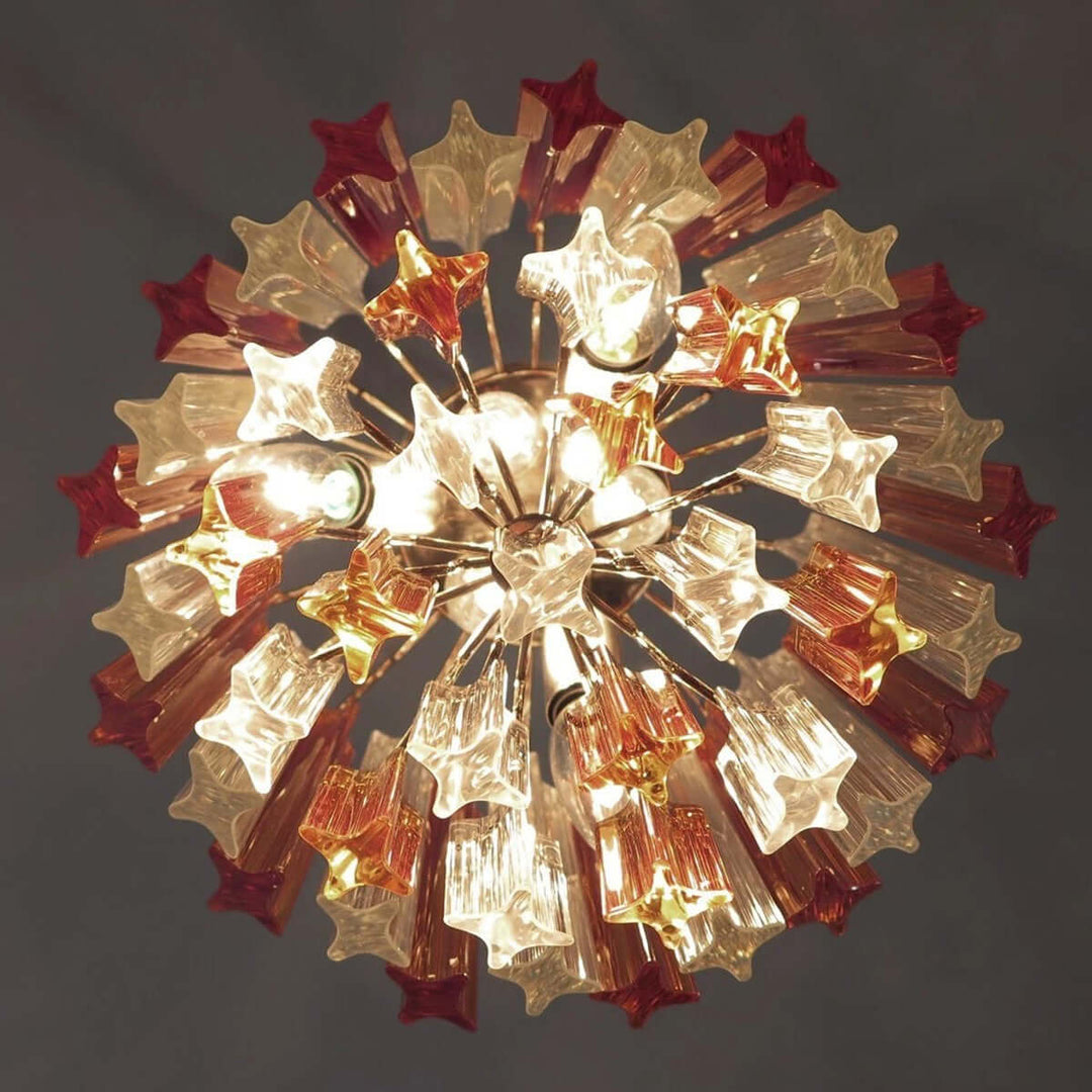 Murano Prisms Chandelier 12" โ French Luxury Art Deco Light