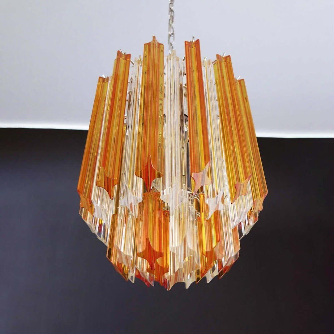 Murano Prisms Chandelier 12" โ French Luxury Art Deco Light