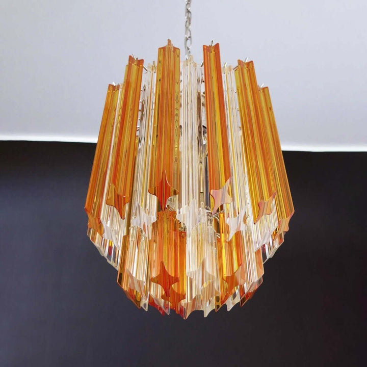 Murano Prisms Chandelier 12" โ French Luxury Art Deco Light