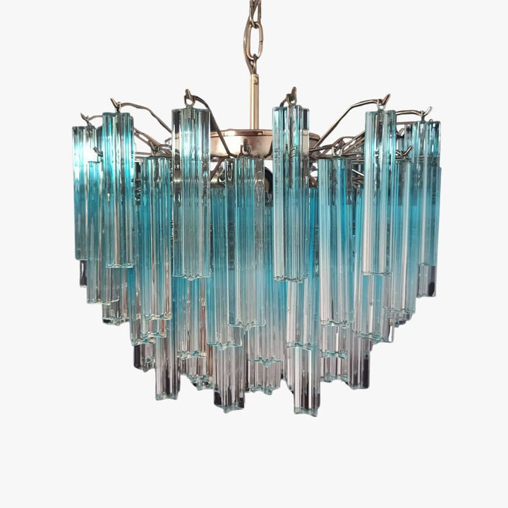 Murano Prisms Chandelier 18" โ French Retro Glass Lamp