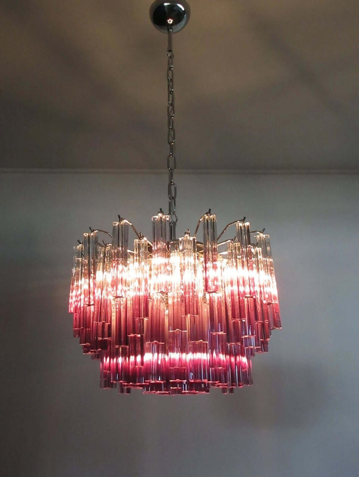 Murano Prisms Chandelier 18" โ French Retro Glass Lamp