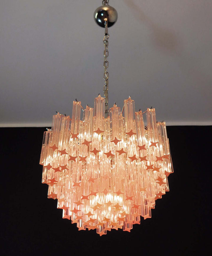 Murano Prisms Chandelier 18" โ French Retro Glass Lamp