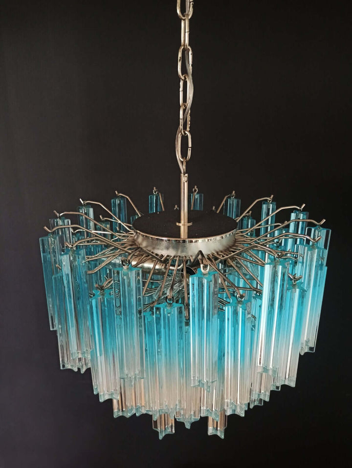 Murano Prisms Chandelier 18" โ French Retro Glass Lamp