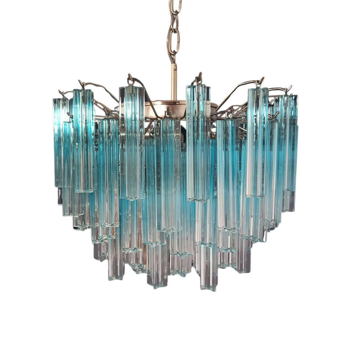 Murano Prisms Chandelier 18" โ French Retro Glass Lamp