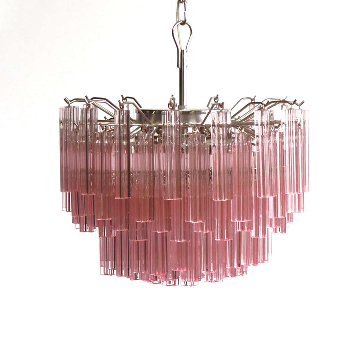 Murano Prisms Chandelier 18" โ French Retro Glass Lamp