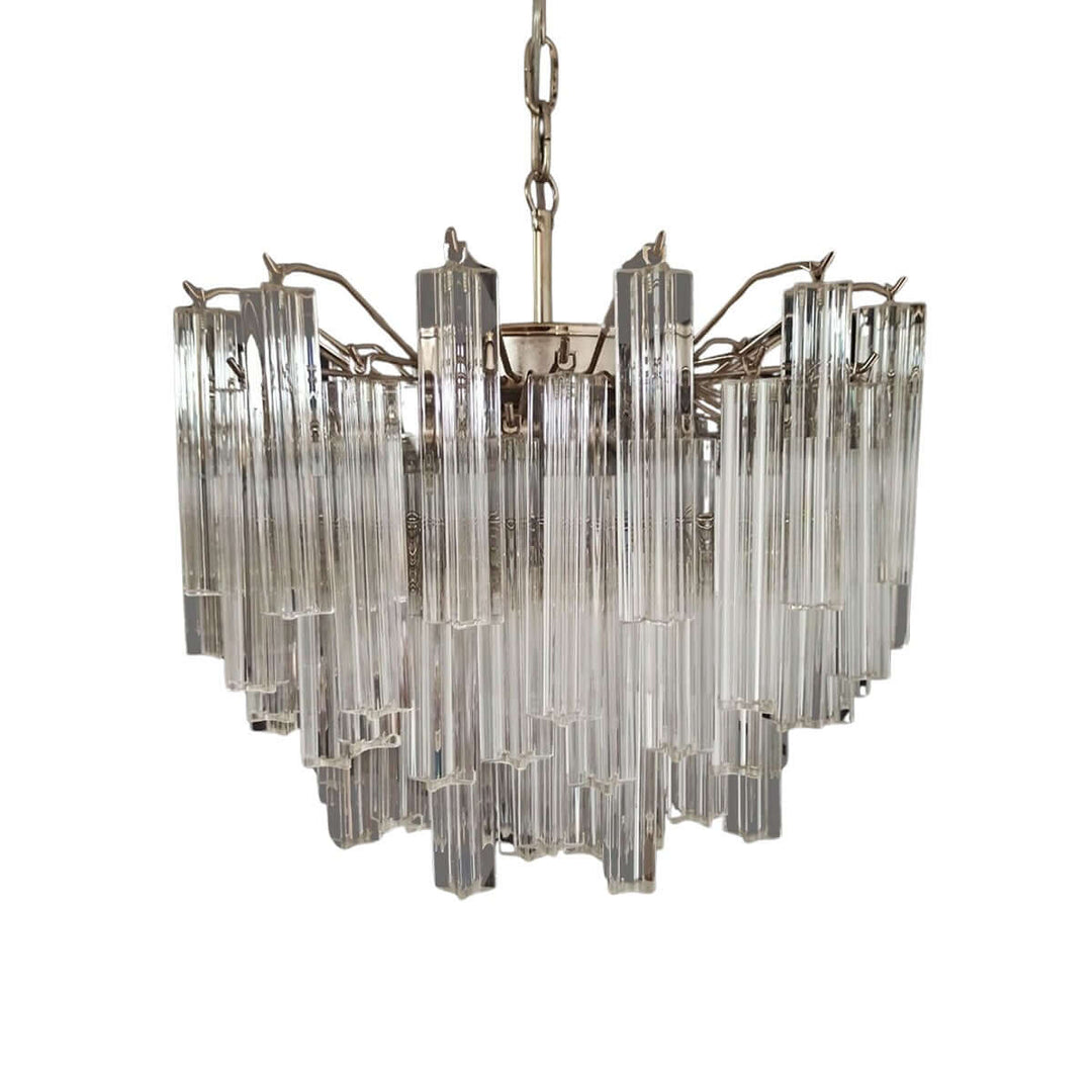 Murano Prisms Chandelier 18" โ French Retro Glass Lamp