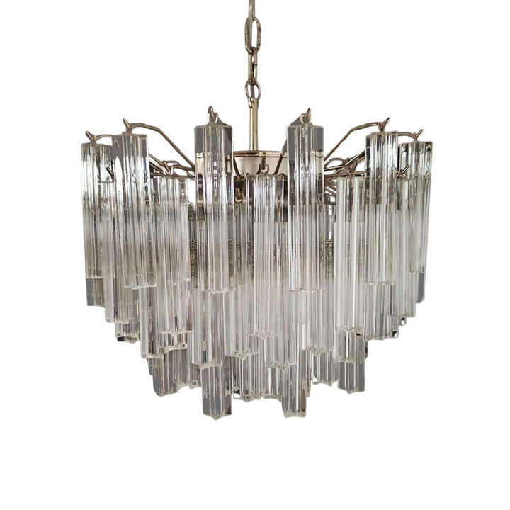 Murano Prisms Chandelier 18" โ French Retro Glass Lamp