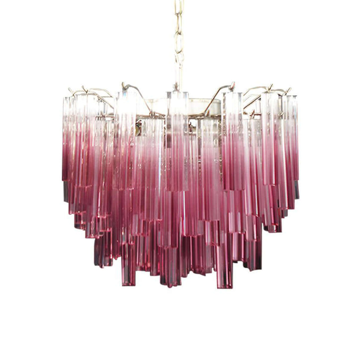 Murano Prisms Chandelier 18" โ French Retro Glass Lamp