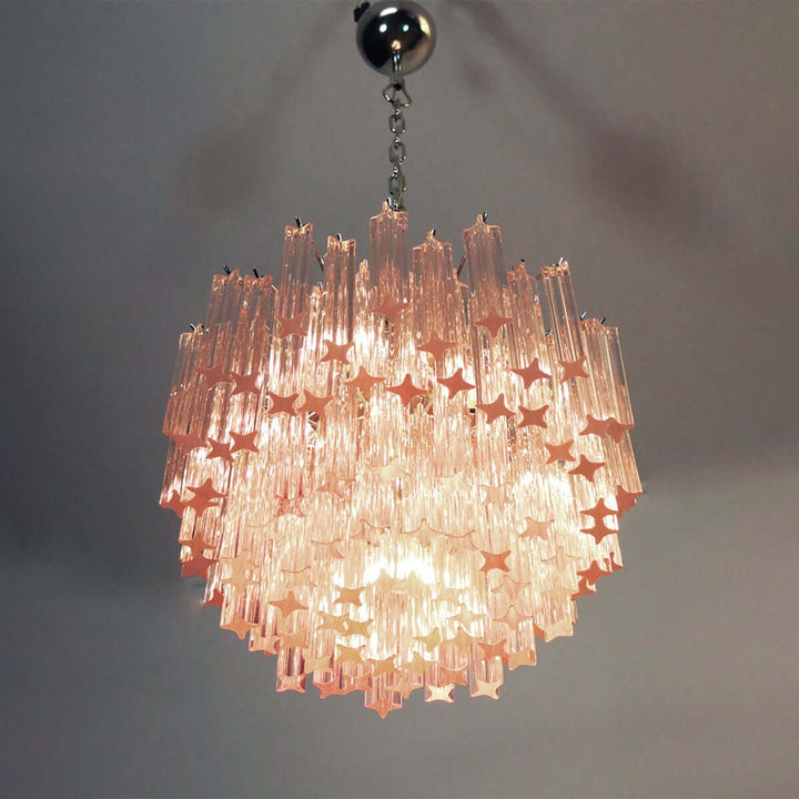 Murano Prisms Chandelier 18" โ French Retro Glass Lamp