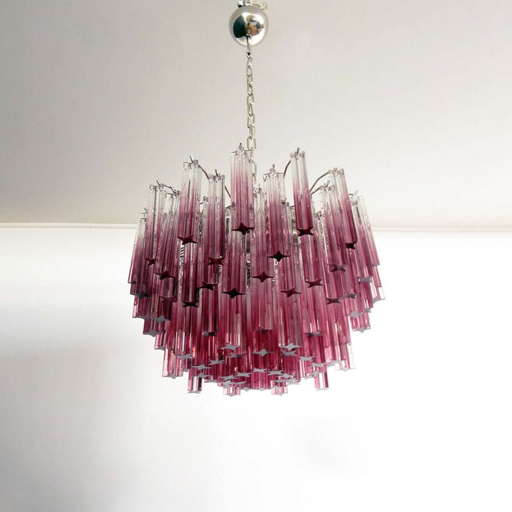 Murano Prisms Chandelier 18" โ French Retro Glass Lamp