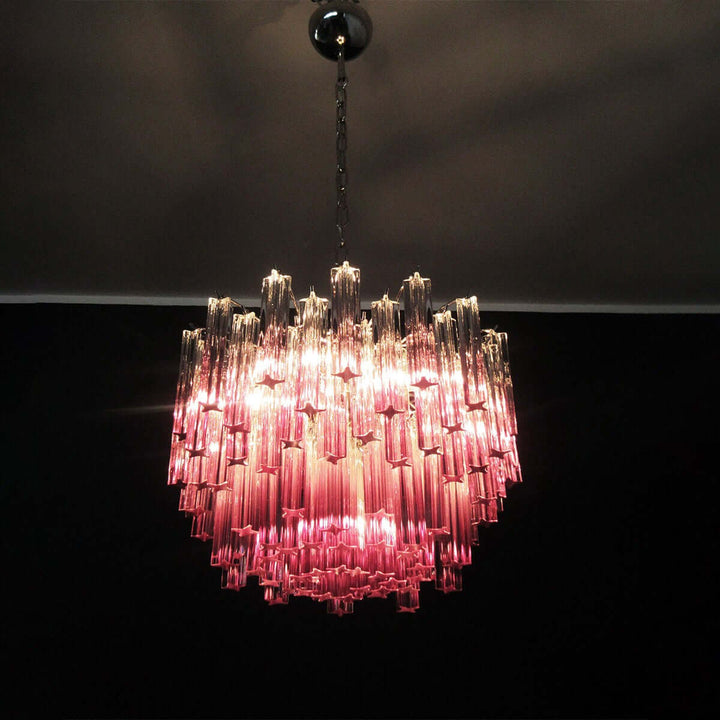 Murano Prisms Chandelier 18" โ French Retro Glass Lamp