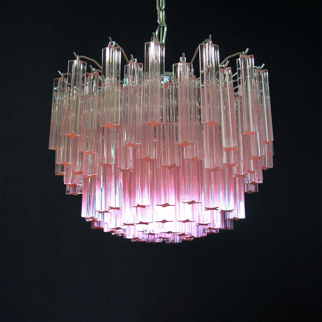 Murano Prisms Chandelier 18" โ French Retro Glass Lamp