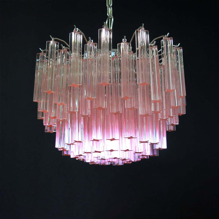 Murano Prisms Chandelier 18" โ French Retro Glass Lamp