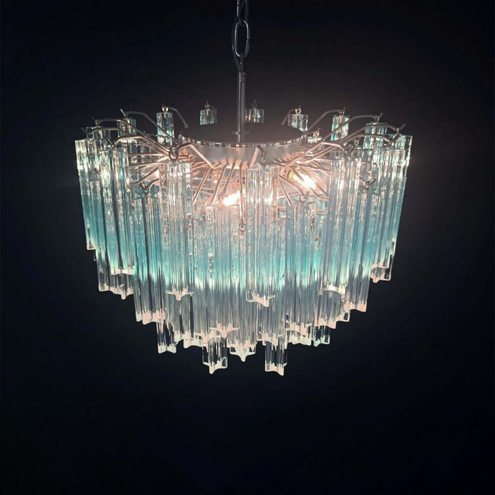Murano Prisms Chandelier 18" โ French Retro Glass Lamp