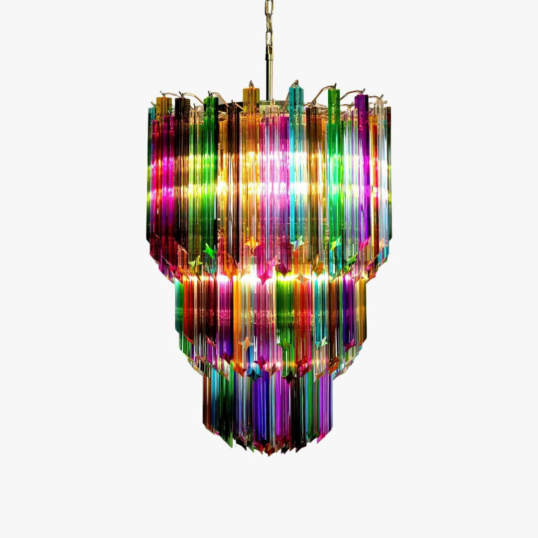 Murano Prisms Chandelier 24" – Italy Luxury Art Deco Decorative Lamp