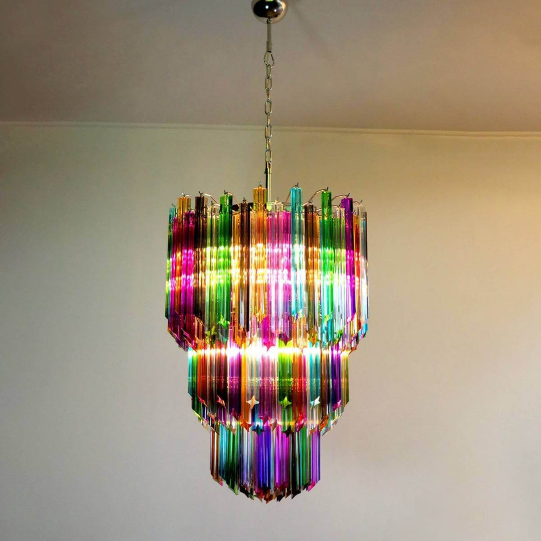 Murano Prisms Chandelier 24" – Italy Luxury Art Deco Decorative Lamp