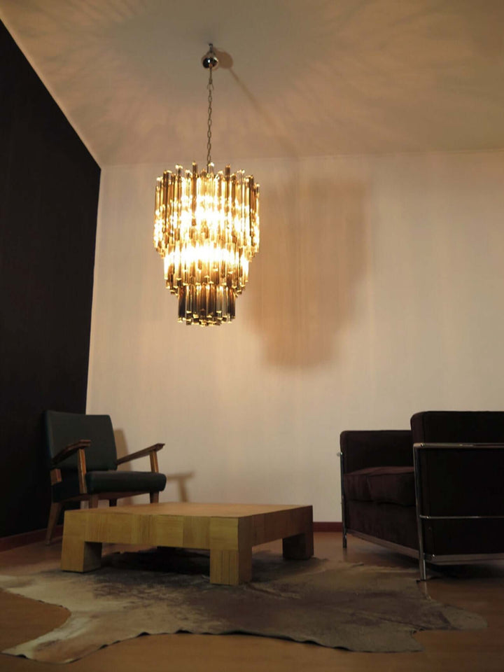 Murano Prisms Chandelier 24" – Italy Luxury Art Deco Decorative Lamp