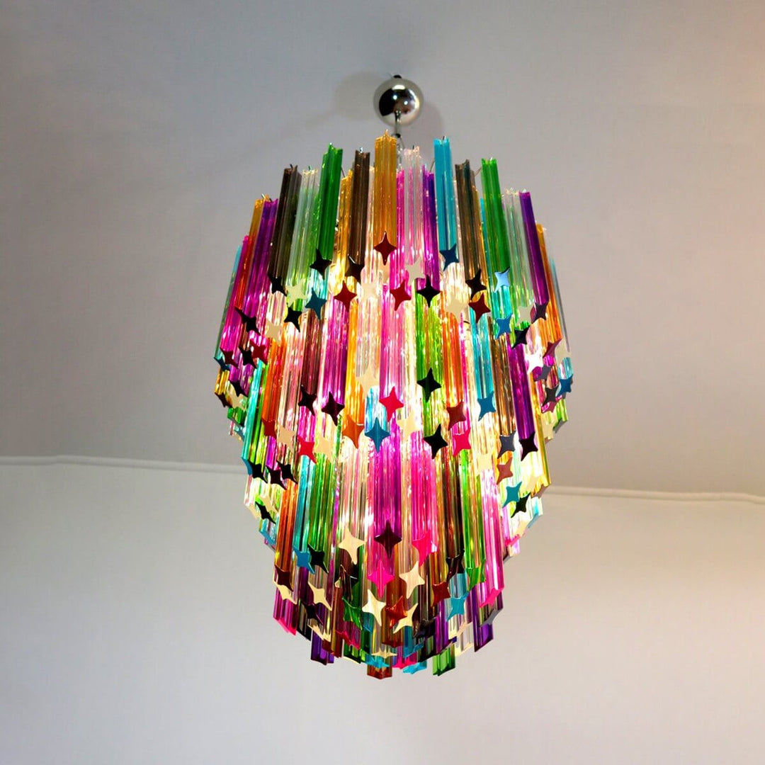 Murano Prisms Chandelier 24" – Italy Luxury Art Deco Decorative Lamp