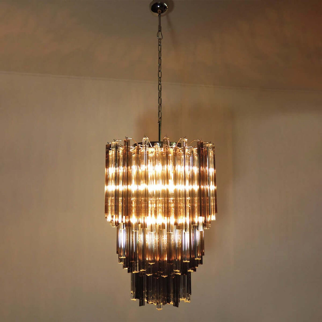 Murano Prisms Chandelier 24" – Italy Luxury Art Deco Decorative Lamp