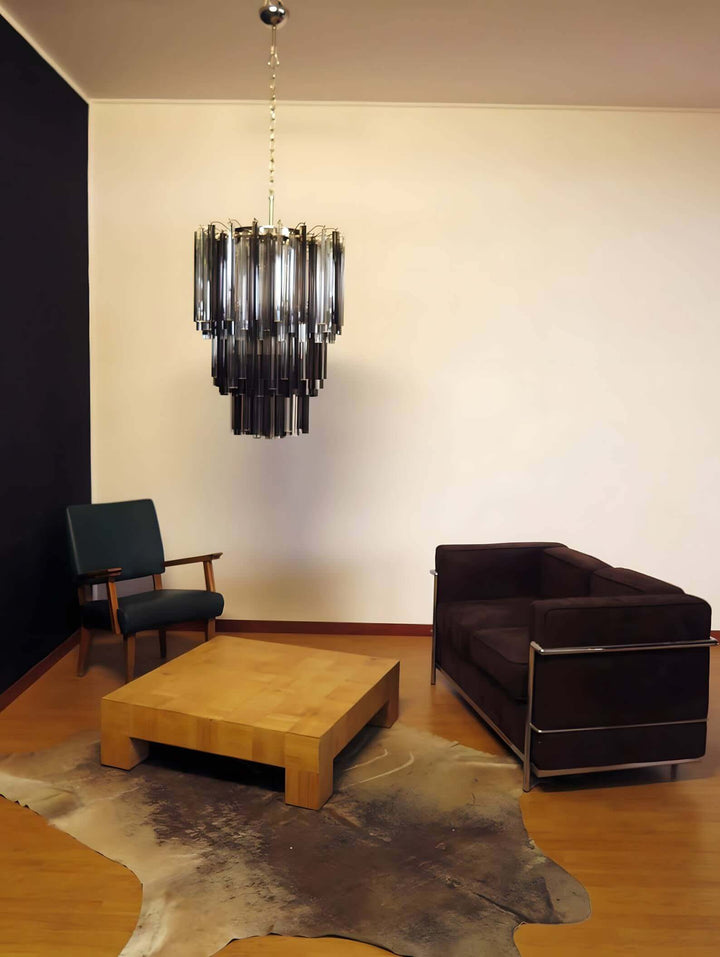 Murano Prisms Chandelier 24" – Italy Luxury Art Deco Decorative Lamp