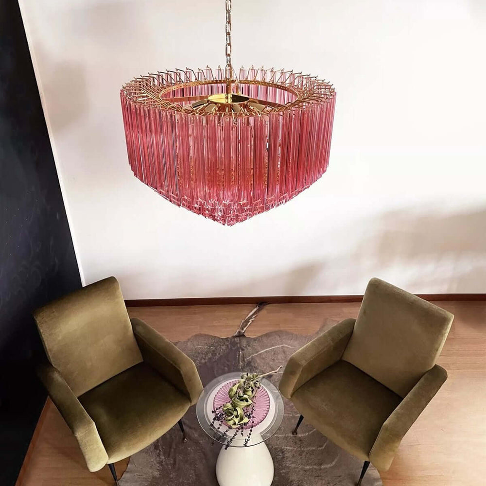 Murano Prisms Chandelier 30" โ Luxury Italy Art Deco Lamp