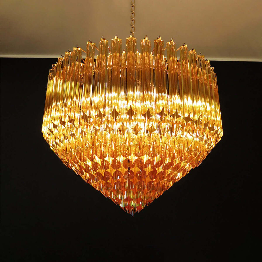 Murano Prisms Chandelier 30" โ Luxury Italy Art Deco Lamp