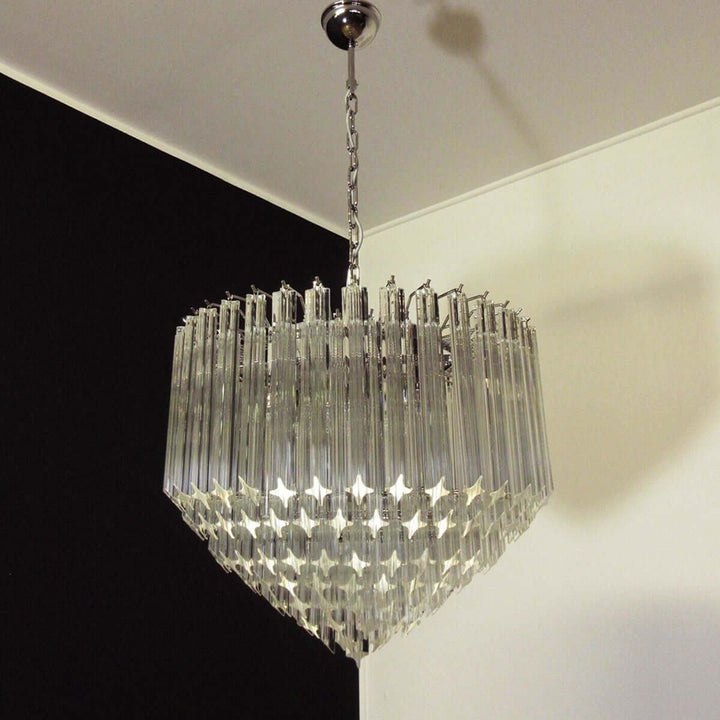 Murano Prisms Chandelier 30" โ Luxury Italy Art Deco Lamp