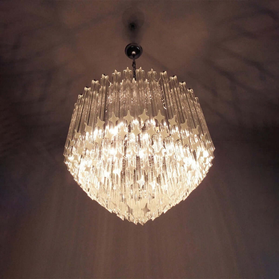 Murano Prisms Chandelier 30" โ Luxury Italy Art Deco Lamp