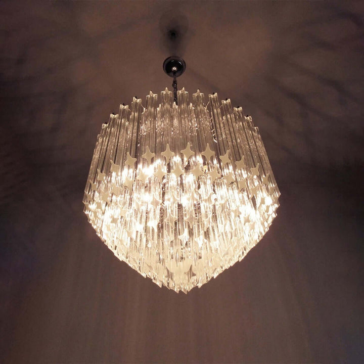 Murano Prisms Chandelier 30" โ Luxury Italy Art Deco Lamp