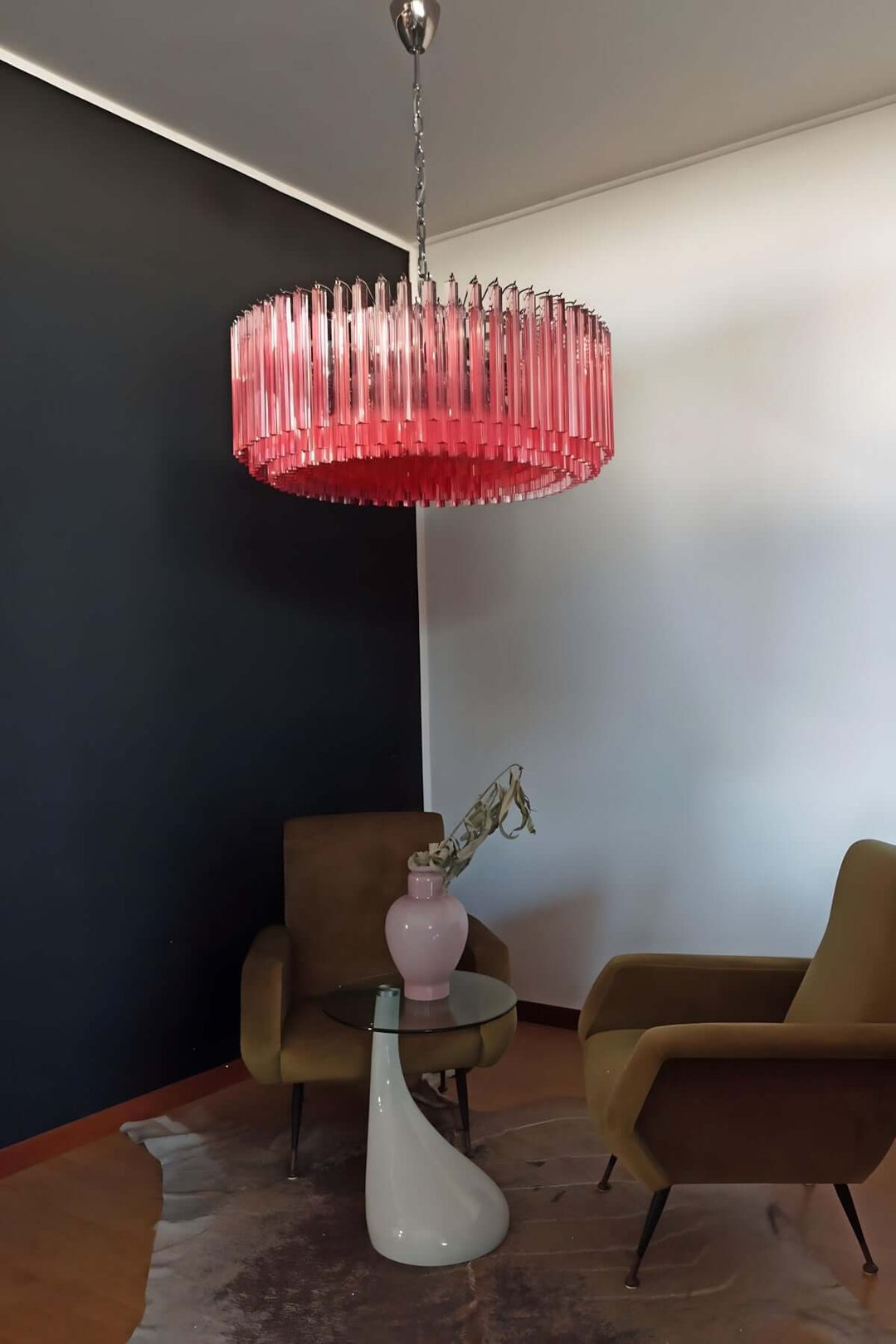 Murano Prisms Chandelier – Italian Round Dining Room Lamp