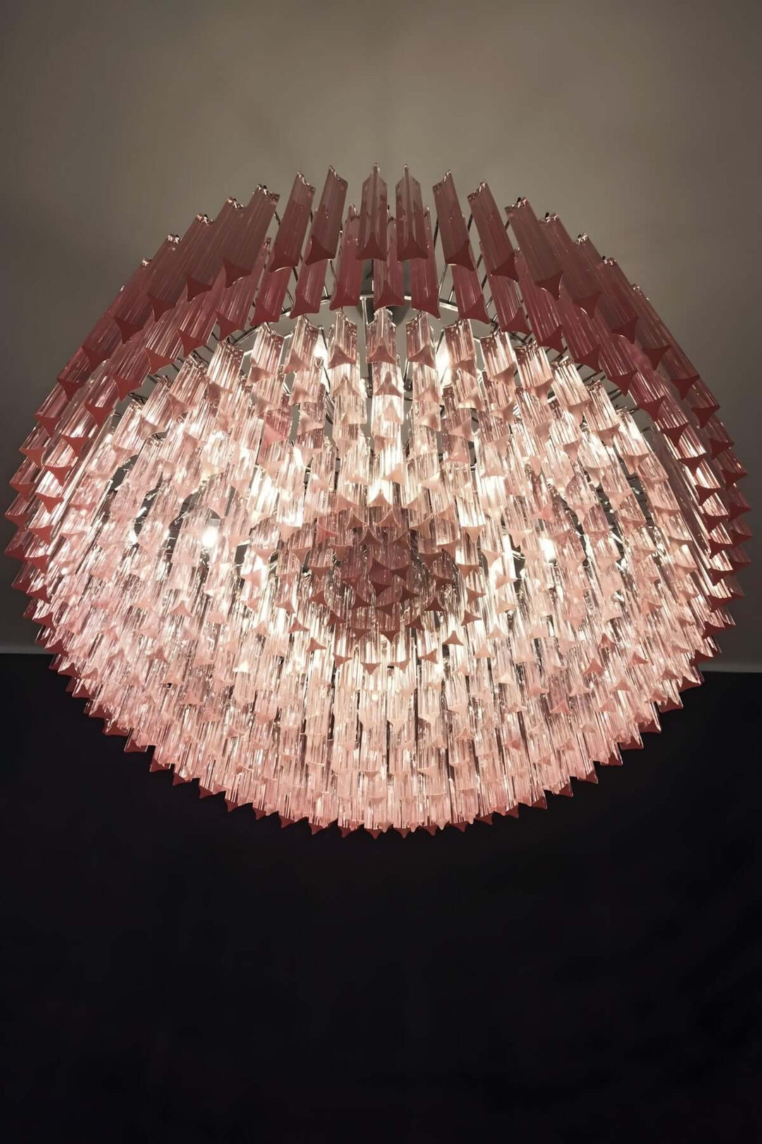 Murano Prisms Chandelier – Italian Round Dining Room Lamp
