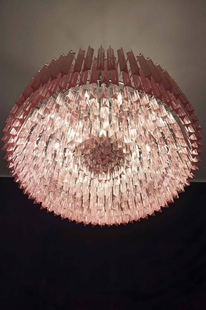Murano Prisms Chandelier – Italian Round Dining Room Lamp
