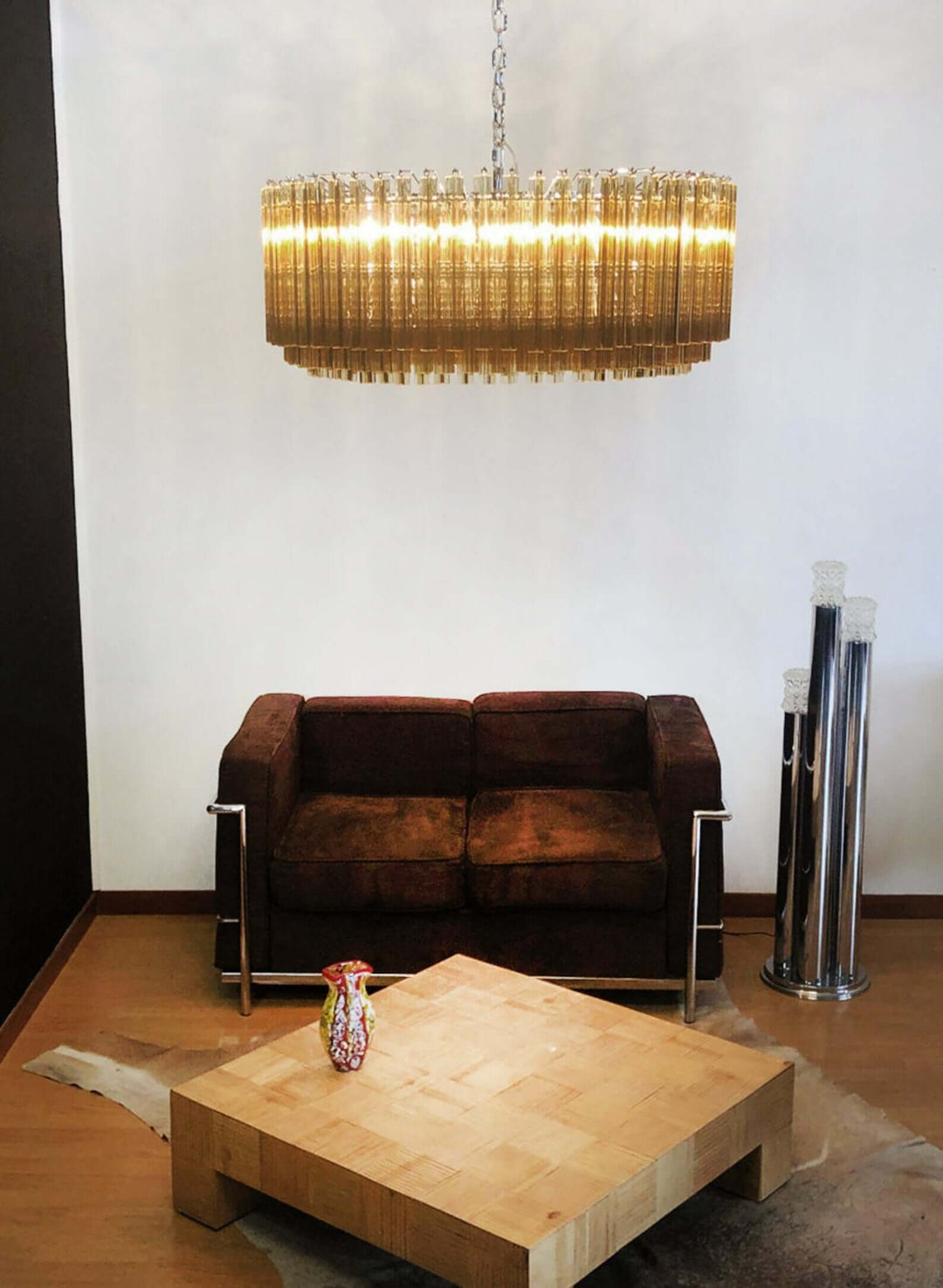 Murano Prisms Chandelier – Italian Round Dining Room Lamp
