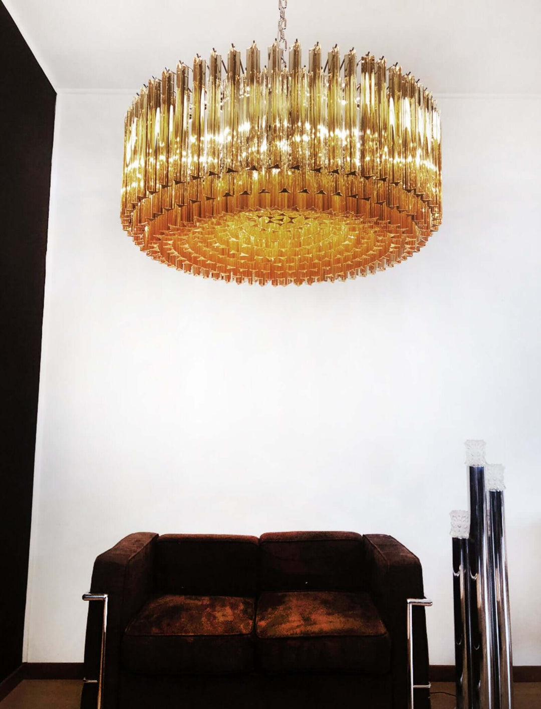 Murano Prisms Chandelier – Italian Round Dining Room Lamp